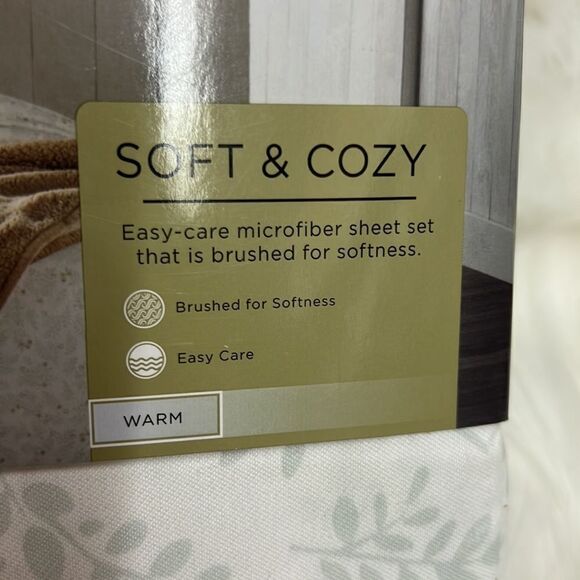 Cuddl Duds Twin Soft & Cozy Blue Branches  Sheet Set - Picture 2 of 7